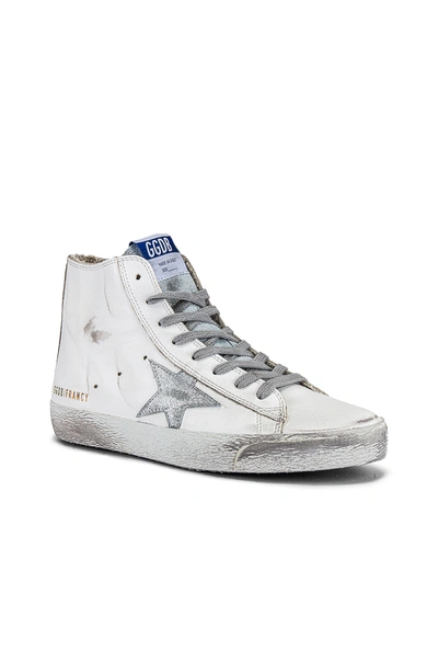 Shop Golden Goose Francy Sneaker In White, Silver & Milk