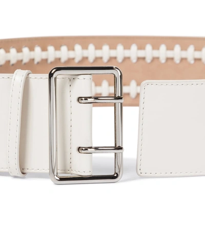 Shop Alexander Mcqueen Leather Belt In White