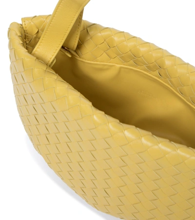 Shop Bottega Veneta Bulb Small Leather Shoulder Bag In Yellow
