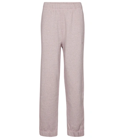 Shop Ganni Isoli Cotton-blend Sweatpants In Purple