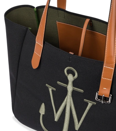 Shop Jw Anderson Belt Recycled Canvas Tote In Black