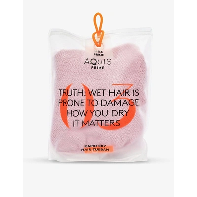 Shop Aquis Desert Rose Lisse Luxe Hair Towel 50cm X 107cm