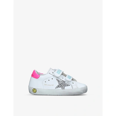 Shop Golden Goose Old School Leather Trainers 6 Months-4 Years