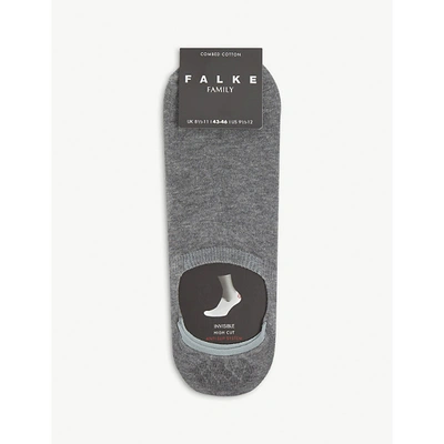 Shop Falke Mens Light Greymel Family Cotton-blend Invisible Socks 5.5-8