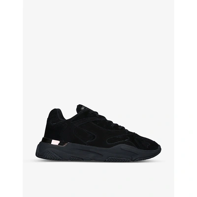 Shop Mallet Lurus Blackwater Suede And Nubuck Leather Trainers