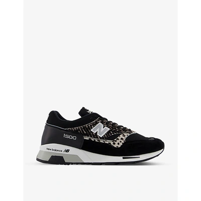 Shop New Balance M1500 Zebra-print Suede And Mesh Trainers