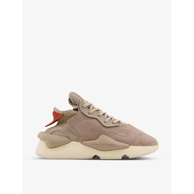 Shop Adidas Y3 Kaiwa Suede Trainers In Trace Khaki