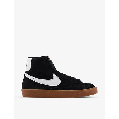 Shop Nike Blazer Mid '77 Suede High-top Trainers In Suede+black+white+gum+br