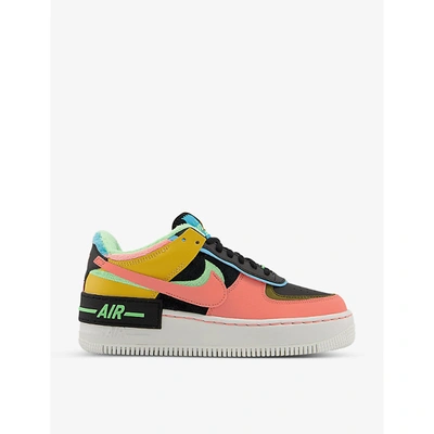 Shop Nike Air Force 1 Shadow Leather Trainers In Solar Flare Atomic Pink