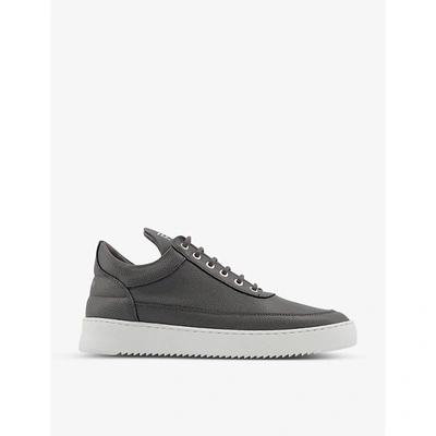 Shop Filling Pieces Low Top Ripple Leather Trainers