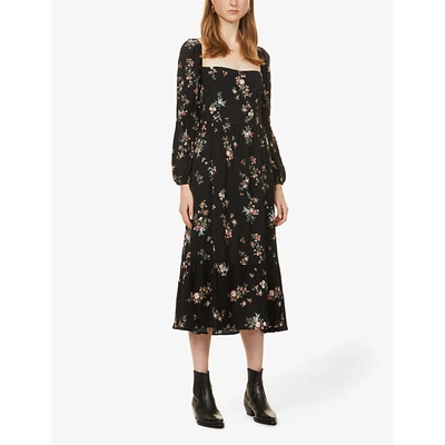Shop Reformation Mica Floral-print Crepe Midi Dress