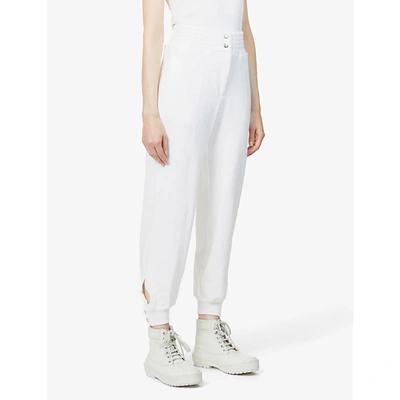 Shop The Range Element French Terry Stretch-cotton Jogging Bottoms In White