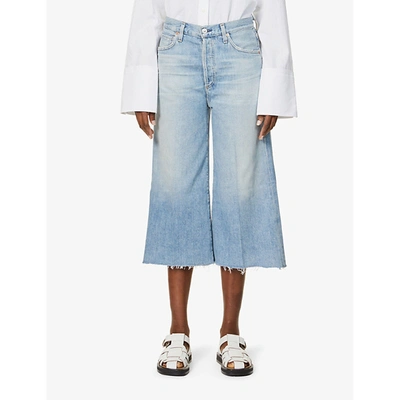 Shop Citizens Of Humanity Emily Wide-leg High-rise Organic-cotton Jeans In Insider