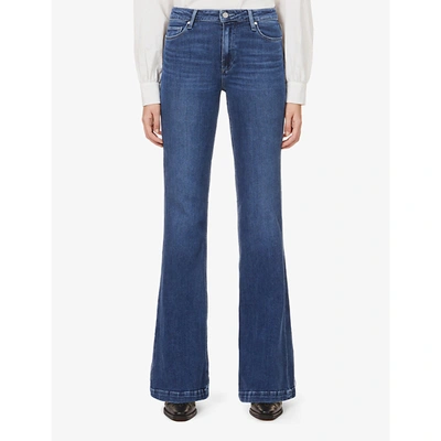 Shop Paige Genevieve Flared High-rise Jeans