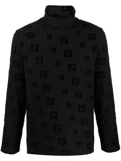 Shop Fendi Ff Monogram Jumper In Black