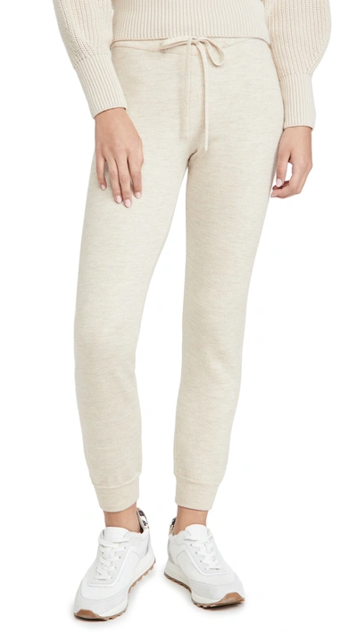 Shop Alice And Olivia Aspen Knit Joggers In Oatmeal