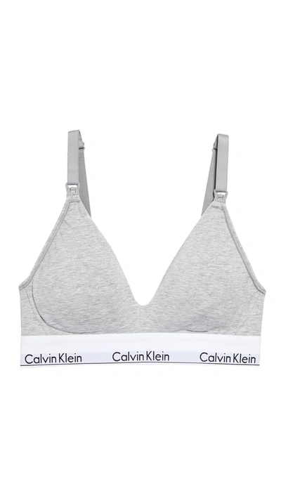 Shop Calvin Klein Underwear Maternity Nursing Bra Heather Grey 060