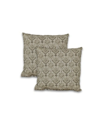 Shop Savvy Chic Living 2-pack Decorative Pillow, 16" X 16" In Taupe