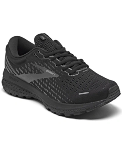 Shop Brooks Women's Ghost 13 Wide Width Running Sneakers From Finish Line In Black