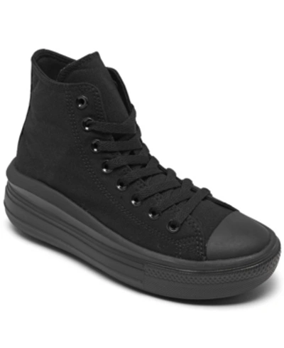 Shop Converse Women's Chuck Taylor All Star Move Platform High Top Casual Sneakers In Black, Aluminum