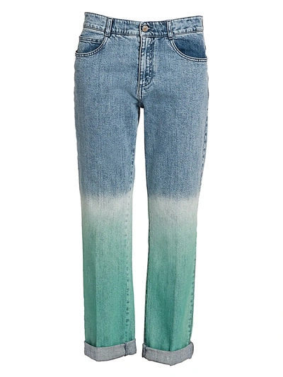 Shop Stella Mccartney Women's Mid-rise Dip-dyed Boyfriend Jeans In Degrade