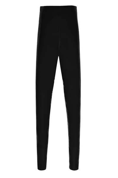 Shop Saint Laurent Latex Leggings In Black