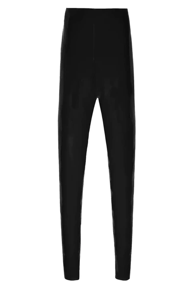Shop Saint Laurent Latex Leggings In Black