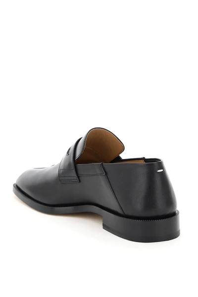 Maison Margiela 30mm Tabi County Leather Loafers In Black