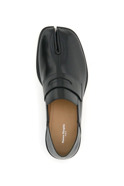 Maison Margiela 30mm Tabi County Leather Loafers In Black