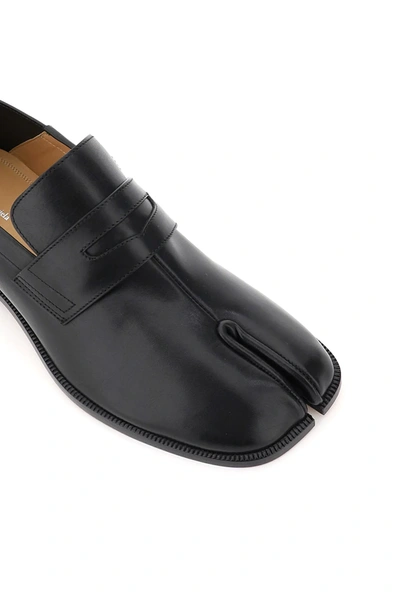 Maison Margiela 30mm Tabi County Leather Loafers In Black