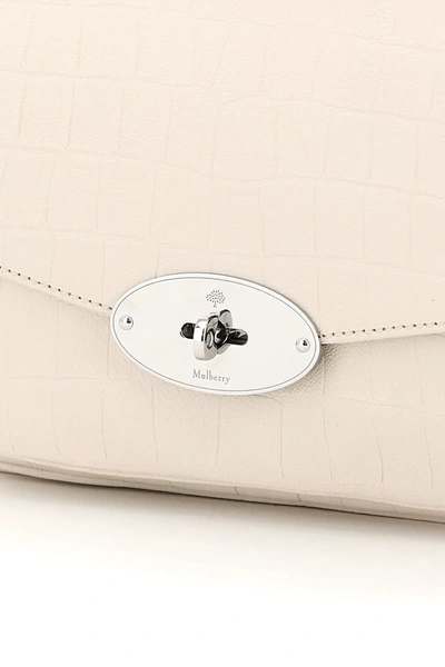 Shop Mulberry Small Darley Shoulder Bag In White