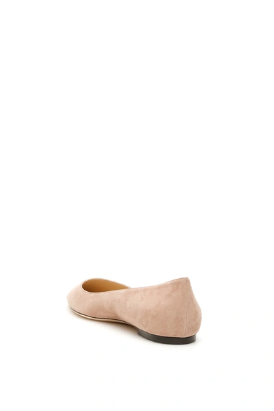 Shop Jimmy Choo Romy Ballerinas In Pink,beige