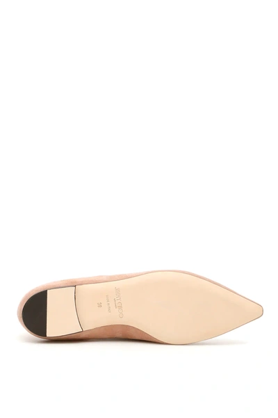 Shop Jimmy Choo Romy Ballerinas In Pink,beige