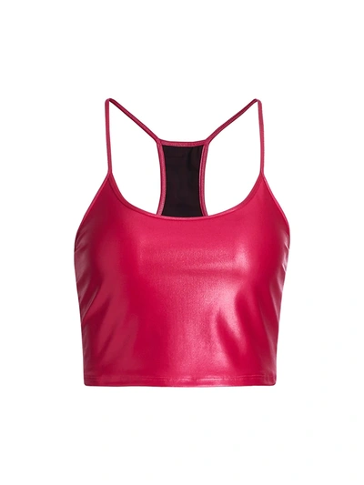 Shop Koral Leah Infinity Coated Sports Bra In Infrared