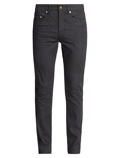 Shop Saint Laurent Classic Skinny Jeans In Used Black