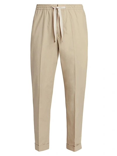 Shop Officine Generale Officine G N Rale Phil Drawstring Pants In Chinchilla