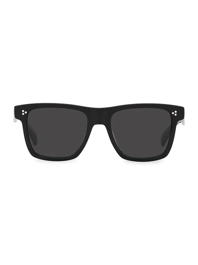 Shop Oliver Peoples Men's Casian 54mm Square Sunglasses In Black