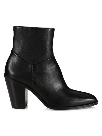 Shop Rag & Bone Axel Square-toe Leather Ankle Boots In Black
