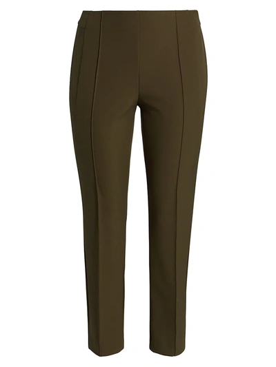 Shop Lafayette 148 Acclaimed Stretch Gramercy Pants In Garland Green