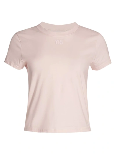 Shop Alexander Wang T Foundation Shrunken T-shirt In Primrose Pink