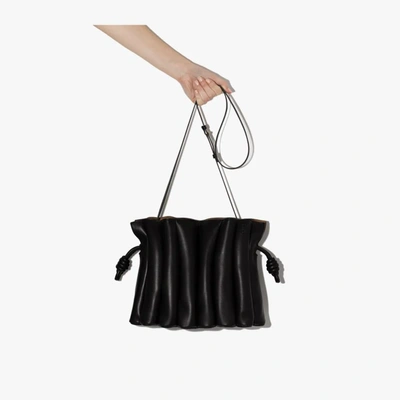 Shop Loewe Black Flamenco Ondas Leather Clutch Bag