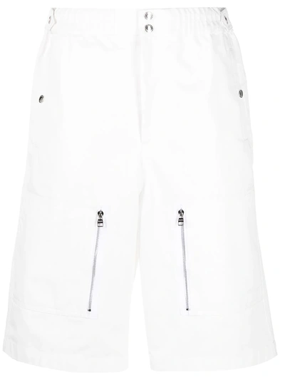 Shop Alexander Mcqueen Multi-pocket Bermuda Shorts In White