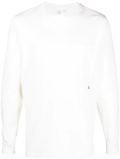Shop Helmut Lang Chest Logo Jumper In White