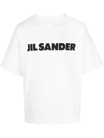 Shop Jil Sander Logo Print Short Sleeve T-shirt In White