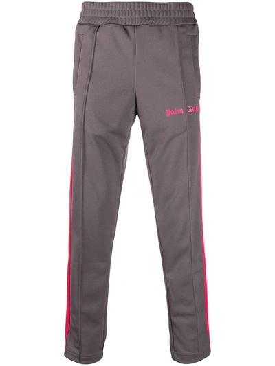 Shop Palm Angels Exposed Seam Track Trousers In Grey