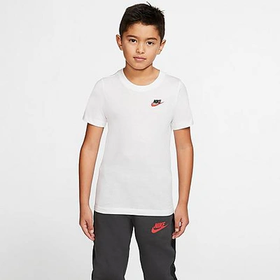 Shop Nike Kids' Sportswear Logo T-shirt In White