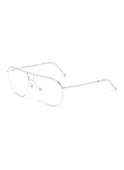 Shop Super Numero 71' Aviator Optical Glasses In Metallic