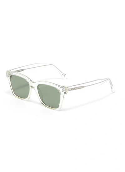 Shop Super America' Clear Acetate Frame Sunglasses In Multi-colour