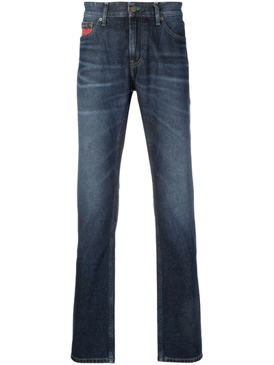 Shop Tommy Hilfiger Straight-leg Jeans In Blue