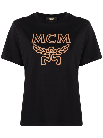 Shop Mcm Logo-print T-shirt In Black